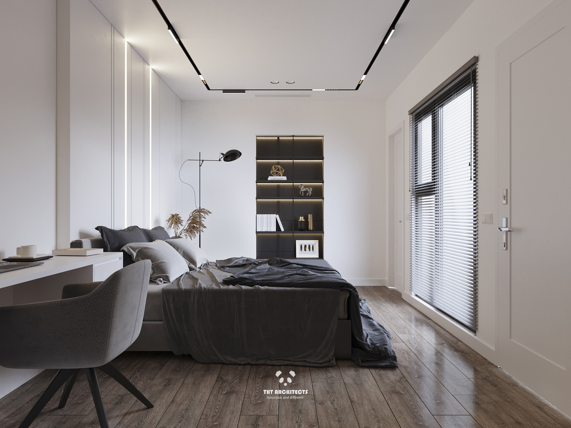 tht architects - Nhà Phố Thủ Đức - phòng ngủ master 03